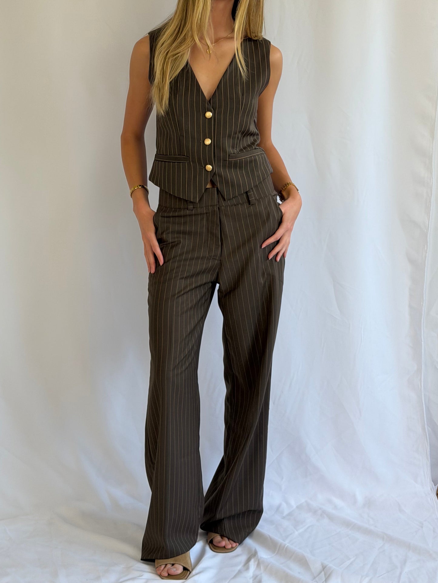 Pantalón Sastrero Café